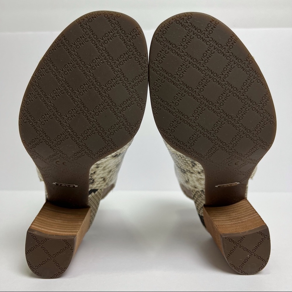 Vionic Snake Print Open Toe Heeled Sandal Size 8 … - image 6